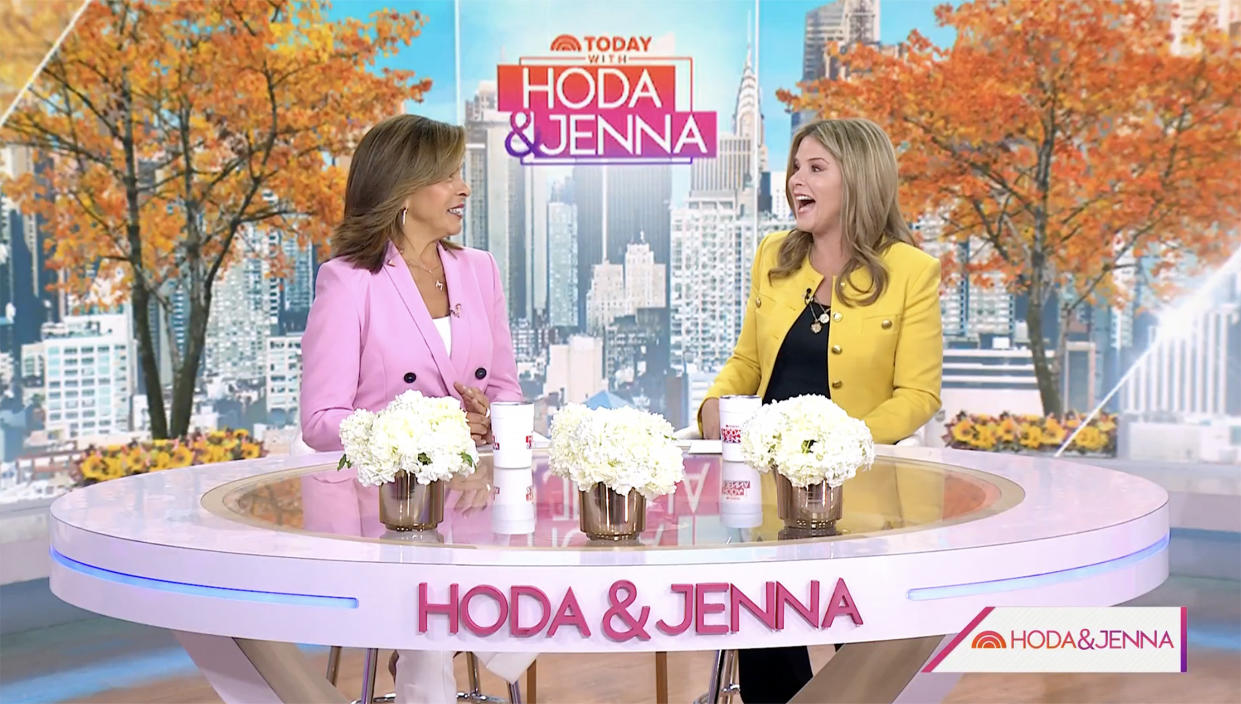 Jenna, right, is all about helping Hoda, left, find a new love. (TODAY)