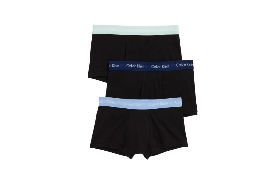 Calvin Klein 3-pack stretch cotton low rise trunks (was $43, 33% off)