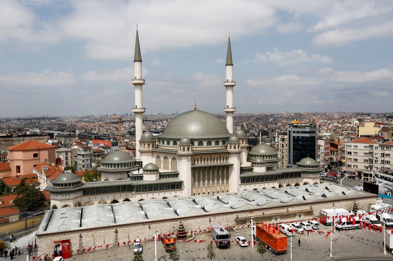 Newly built Taksim Mosque in central Istanbul