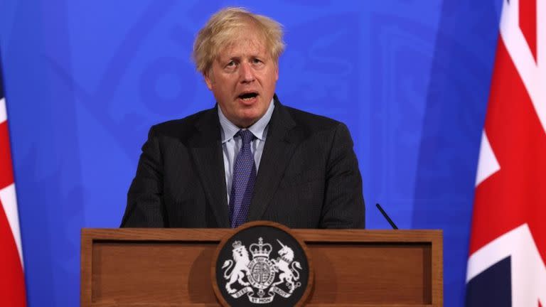 El primer ministro de Gran Bretaña Boris Johnson