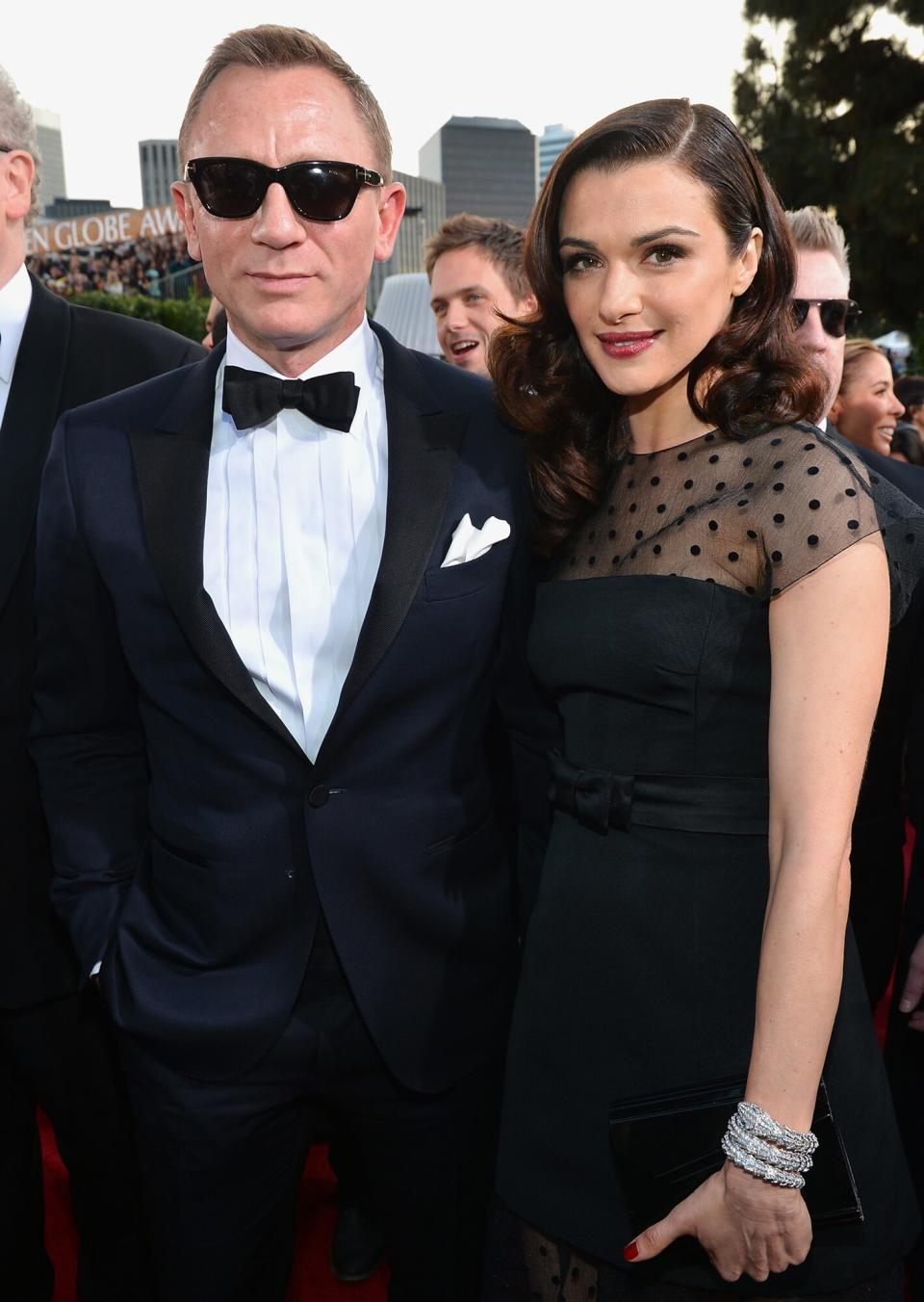 Daniel Craig and Rachel Weisz arrive to the 70th Annual Golden Globe Awards held at the Beverly Hilton Hotel on January 13, 2013