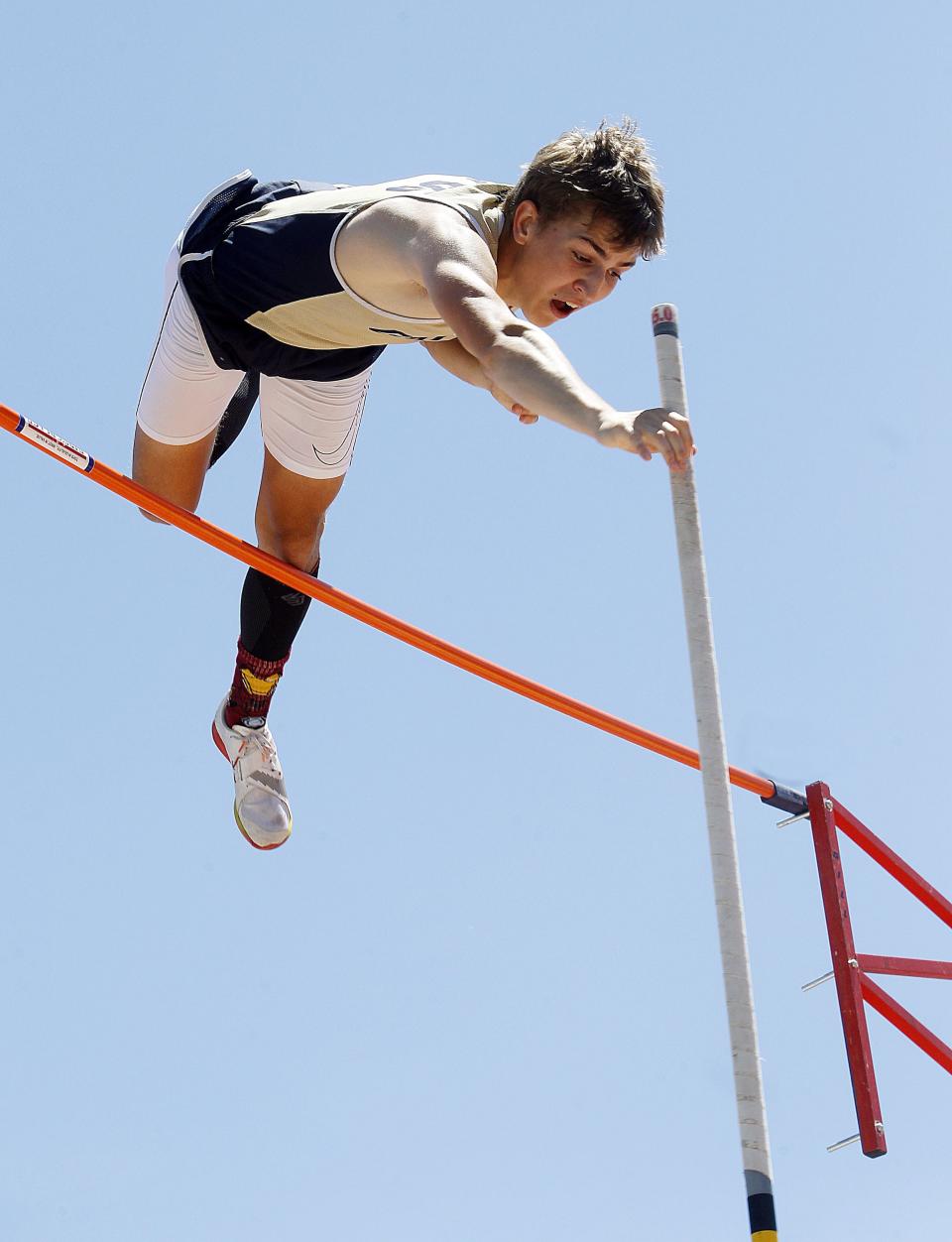 Lancaster senior pole vaulter Lukas Lang finished fourth in the Division I state meet last year.