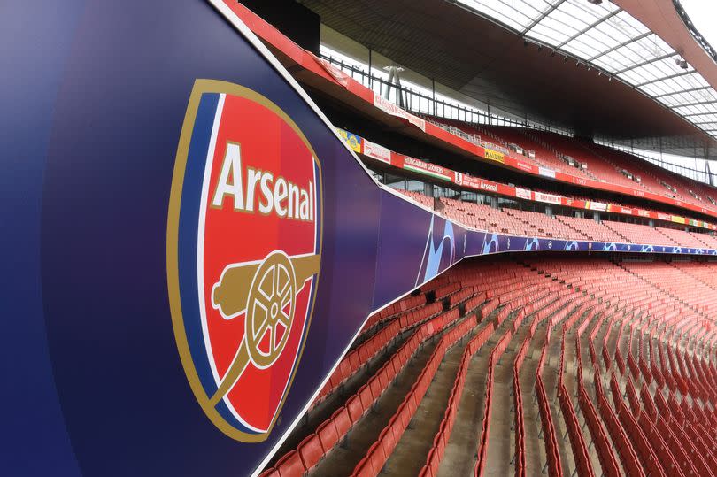 A general view of Emirates Stadium before the UEFA Champions League quarter-final first leg match between Arsenal FC and FC Bayern Munich.