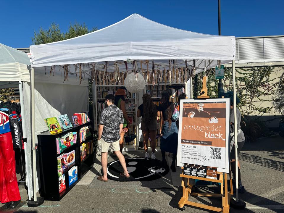 Protagonist Black is a Black owned bookstore specializing in culturally diverse books and cocktail pairings in California. Find them at their mobile pop-ups and space within the African American Advisory Alliance.