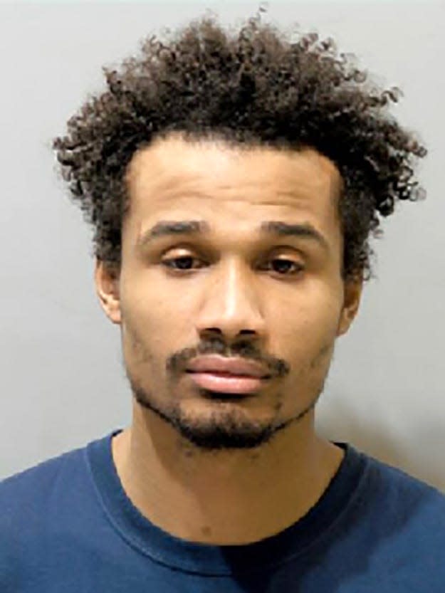 The booking photo of Michael Jackson-Bolanos, 28, of Detroit, who has been charged by Wayne County Prosecutor Kym Worthy in connection with the homicide of Samantha Woll, 40, of Detroit.