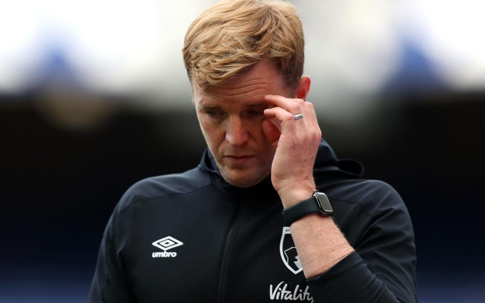 Bournemouth manager Eddie Howe after they were relegated  - PA