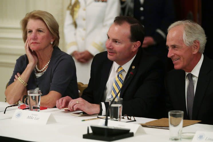 Sen. Shelley Moore Capito, Sen. Mike Lee and Sen. Bob Corker