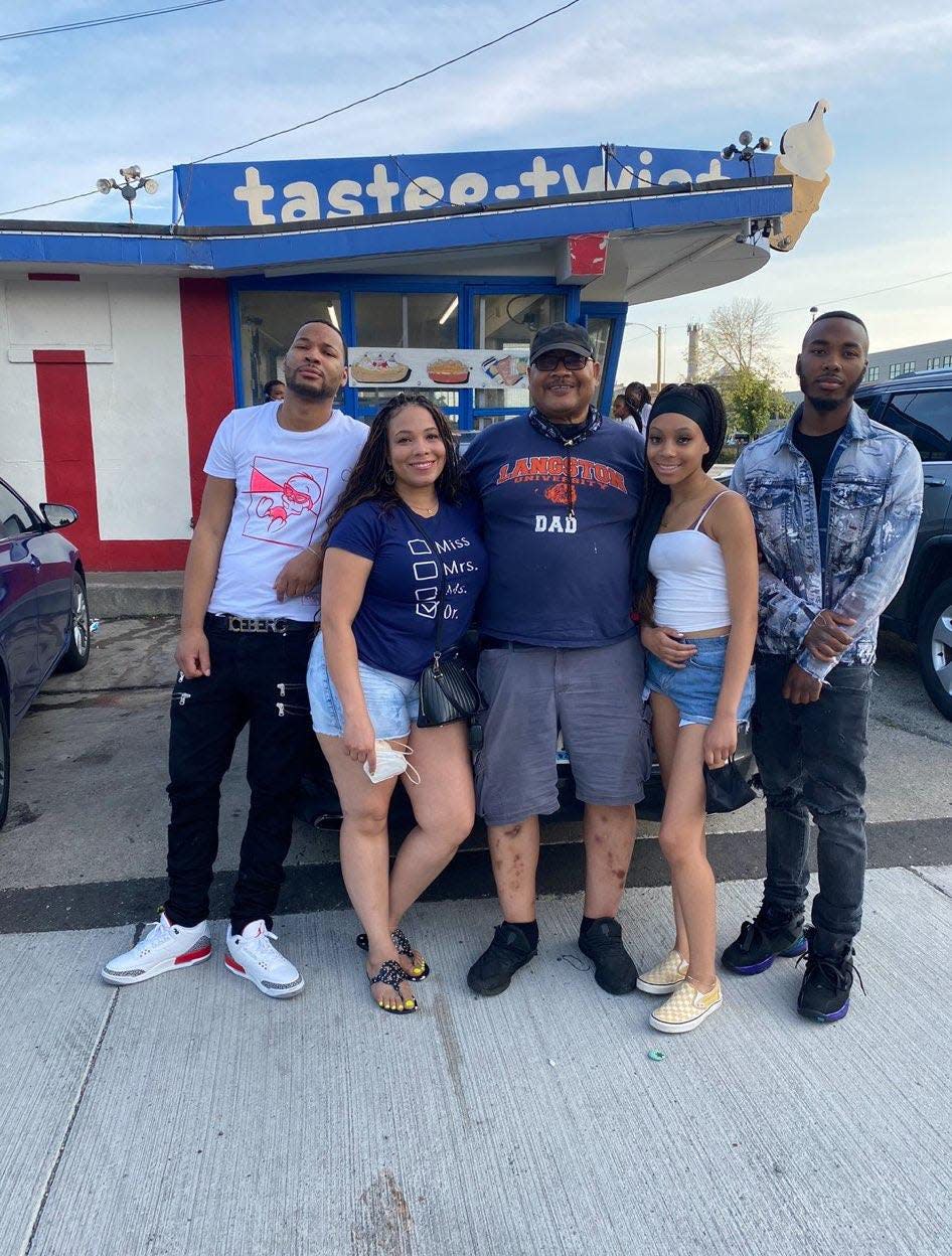 Rodney Anderson, center, purchased Tastee Twist at the age of 23. The stand has been a first job for almost everyone in Anderson's family, which includes four grown children.