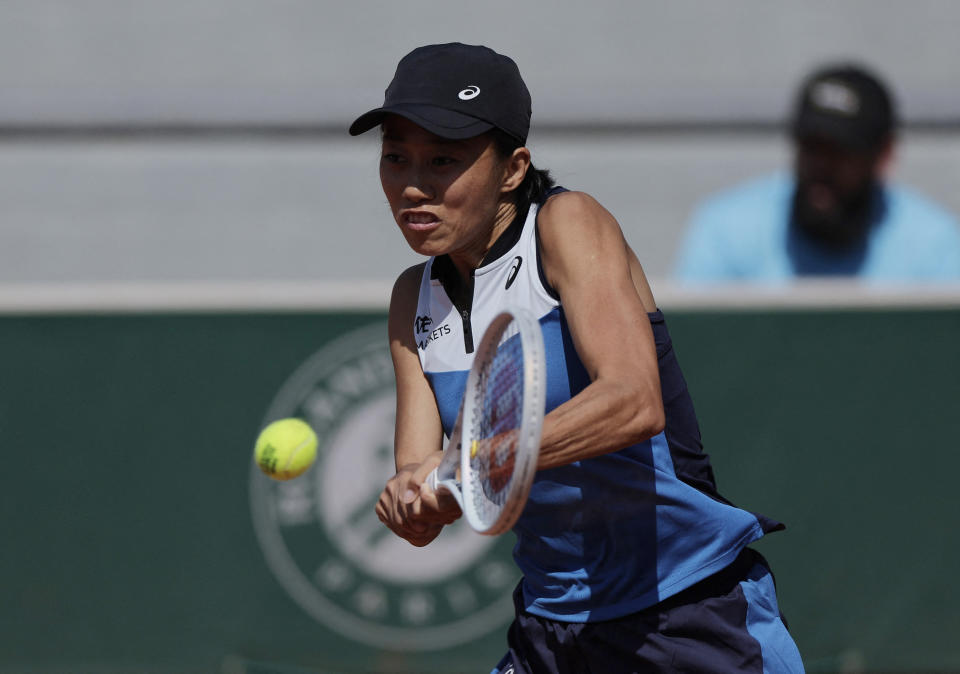 Tennisprofi Zhang Shuai brach das Spiel nach der Aktion ihrer Gegnerin unter Tränen ab.(Bild: REUTERS/Clodagh Kilcoyne)