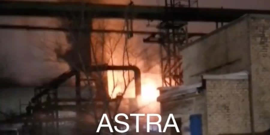 Lipetsk metallurgical plant on fire resulting from series of explosions, April 24, 2024