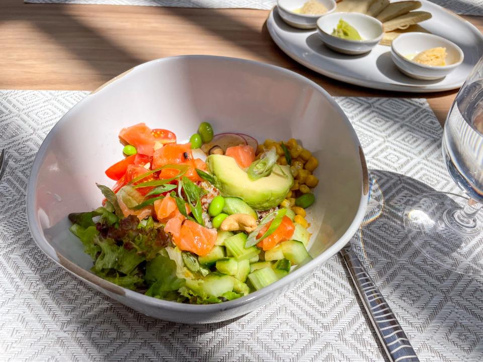 poke bowl on Silver Ray cruise ship