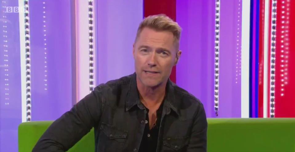 ronan keating on the one show