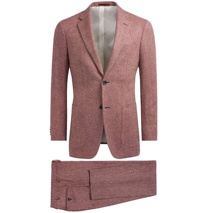 Suitsupply Havana Pink Herringbone Suit