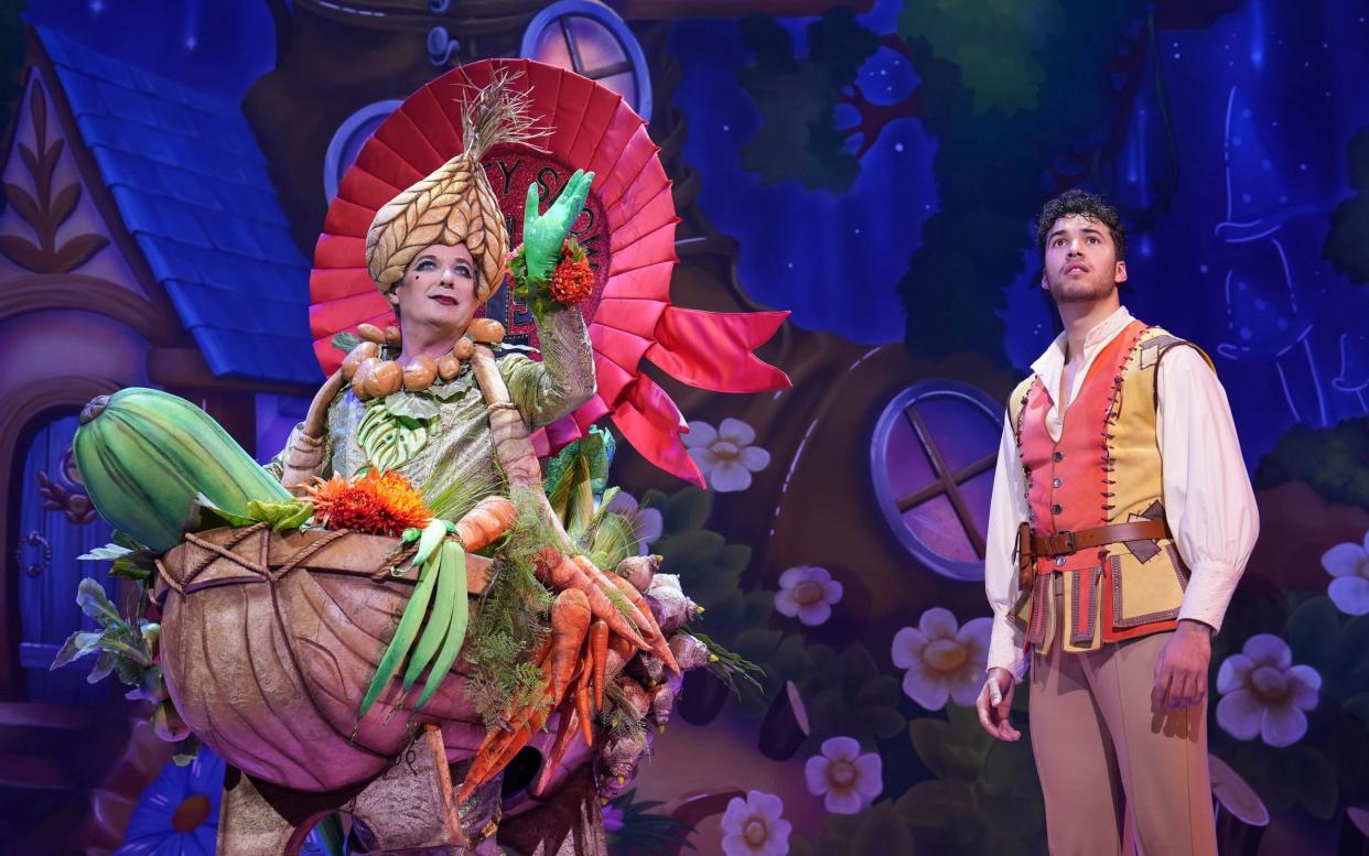 Bean there, done that: Julian Clary and Louis Gaunt in Jack and the Beanstalk at the London Palladium - Paul Coltas