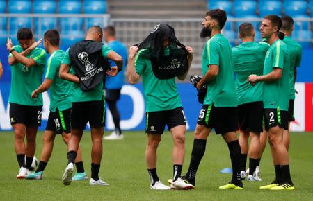 Soccer Football - World Cup - Australia Training - Samara Arena, Samara, Russia - June 20, 2018 Australia players during training REUTERS/David Gray