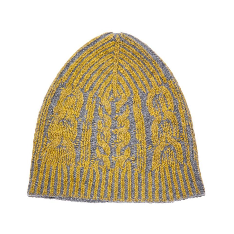 Ink Print Cable Knit Beanie