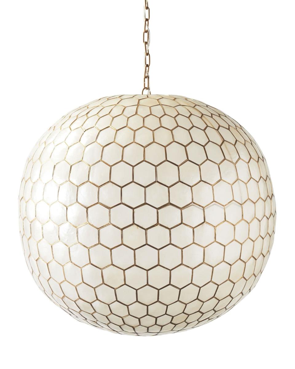 Capiz Honeycomb Chandelier