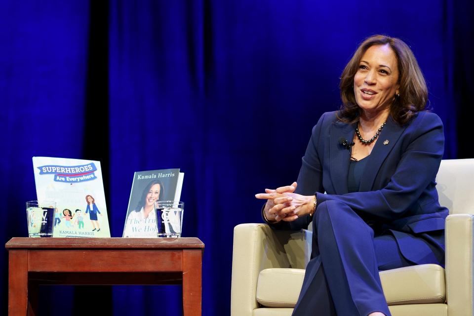 Kamala Harris on her book tour in January 2019.