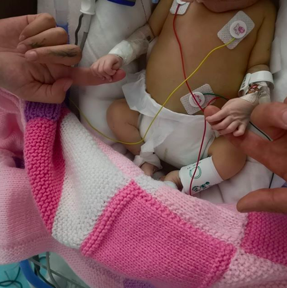 The little girl passed away at just a month old [Image: Instagram]