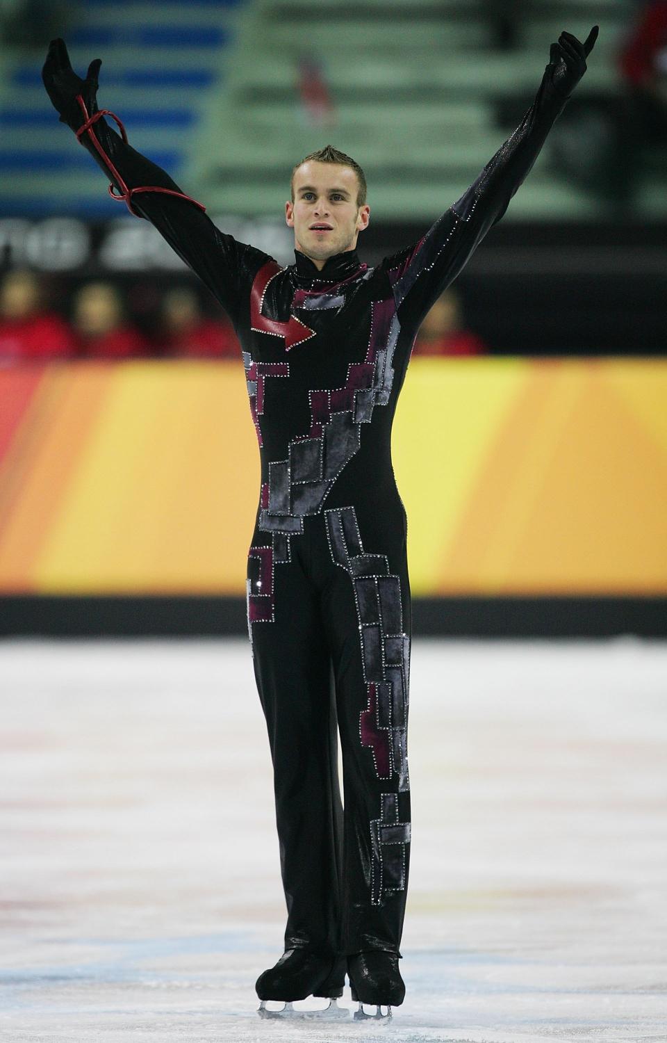 The Belgian competes in the&nbsp;men's&nbsp;short&nbsp;program&nbsp;at the 2006 Winter Olympics in Turin, Italy.