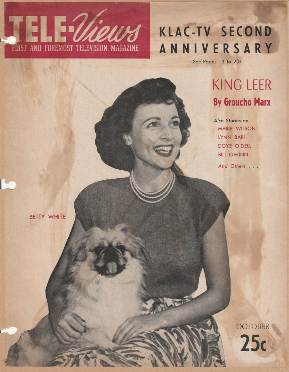 Betty White on the cover of <em>Tele-Views</em> magazine, circa 1950