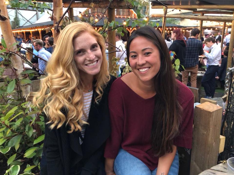 Kirsten Trammell (left) and Linzy Warkentin both said San Jose State University athletic trainer Scott Shaw touched them inappropriately while performing treatments during their time as athletes on the college swim team.
