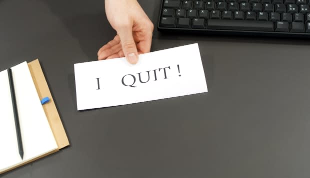 I QUIT! Employee quitting work