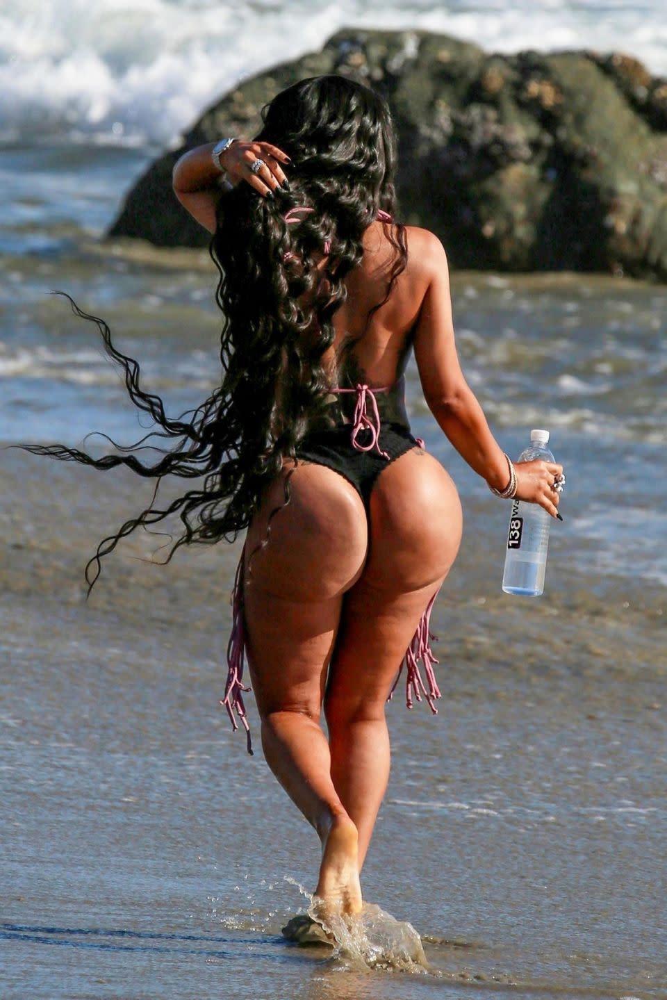 Perhaps taking some modelling tips from her former in-laws, Chyna had her derrière on show for the shoot. Source: Backgrid