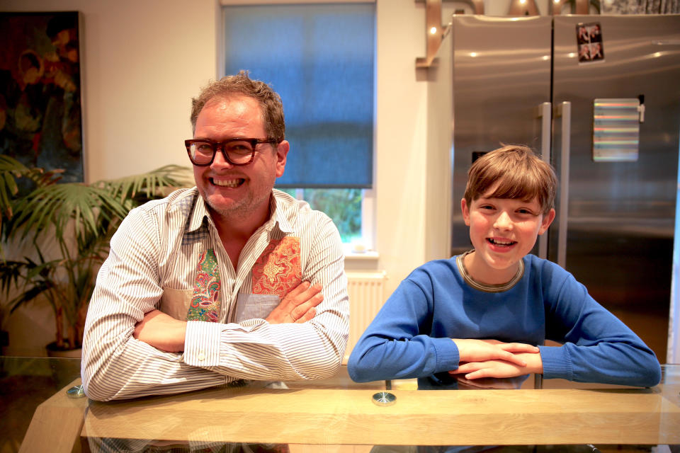 Alan Carr surprised child actor Oliver Savell to tell him he had the role. (ITV)
