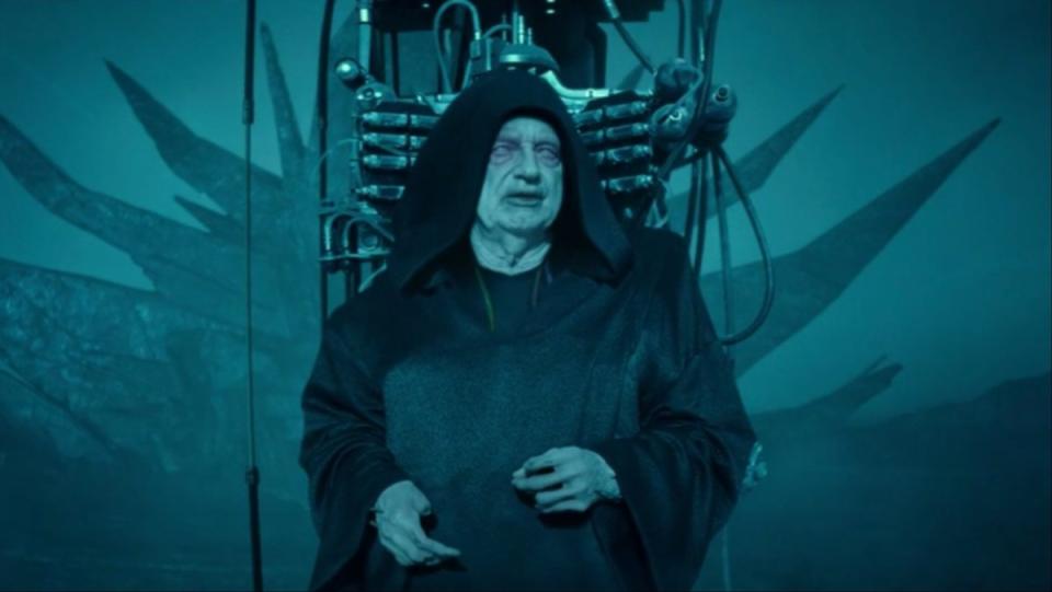 Ian McDiarmid as the resurrected Emperor Palpatine in The Rise of Skywalker. 