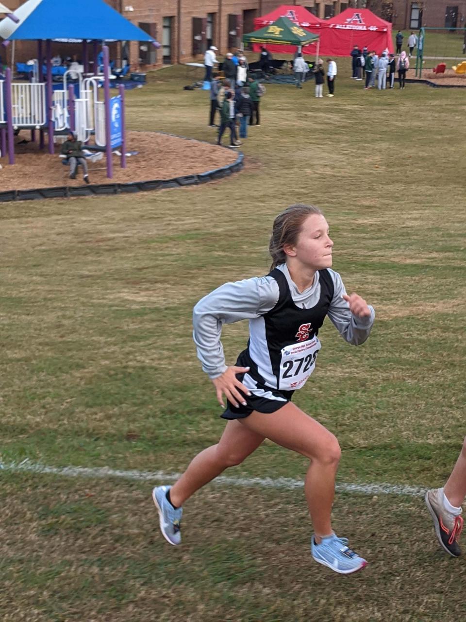 South Effingham's Lily McDonald at the GHSA Class 6A state meet in November 2021 in Carrollton.