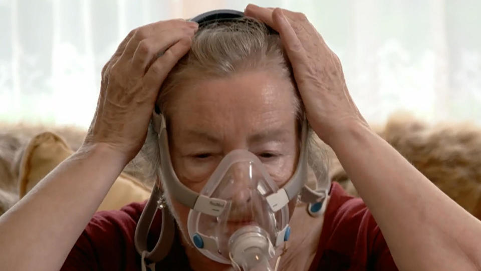 Jozefa Kozyra says that without a CPAP machine she can only get two to three hours of sleep at night.  / Credit: CBS News