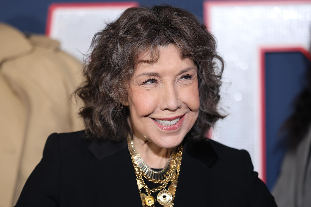 LOS ANGELES, CALIFORNIA - JANUARY 31: Lily Tomlin attends the Los Angeles Premiere of Paramount Pictures’ “80 For Brady” presented by Smirnoff ICE at the Regency Village Theatre on January 31, 2023 in Los Angeles, California. (Photo by Phillip Faraone/Getty Images for Paramount Pictures)