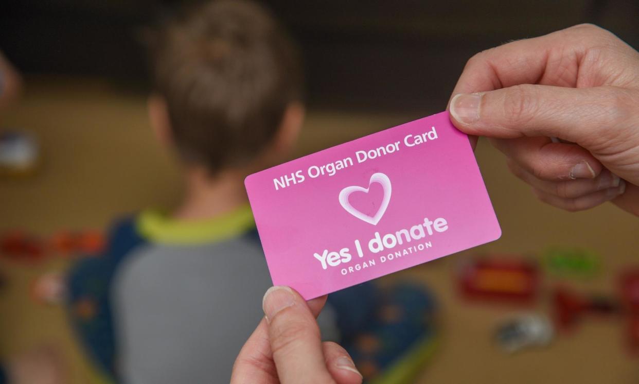 <span>‘Will donation make someone a better person? Only the donor can answer that, but it will certainly make the recipient a better, healthier and very appreciative person.’</span><span>Photograph: PA</span>