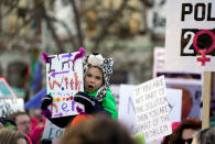 <p>Oscar Janicki, 6, participates in the Second Annual Women’s March in Philadelphia, Pa., Jan. 20, 2018. (Photo: Jessica Kourkounis/Reuters) </p>