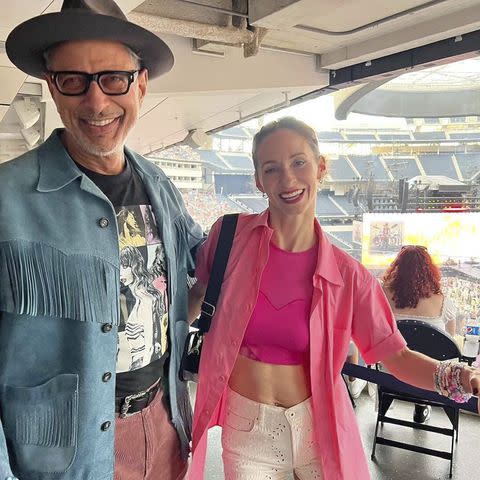 <p>Jeff Goldblum Instagram</p> Jeff Goldblum and Emilie Goldblum