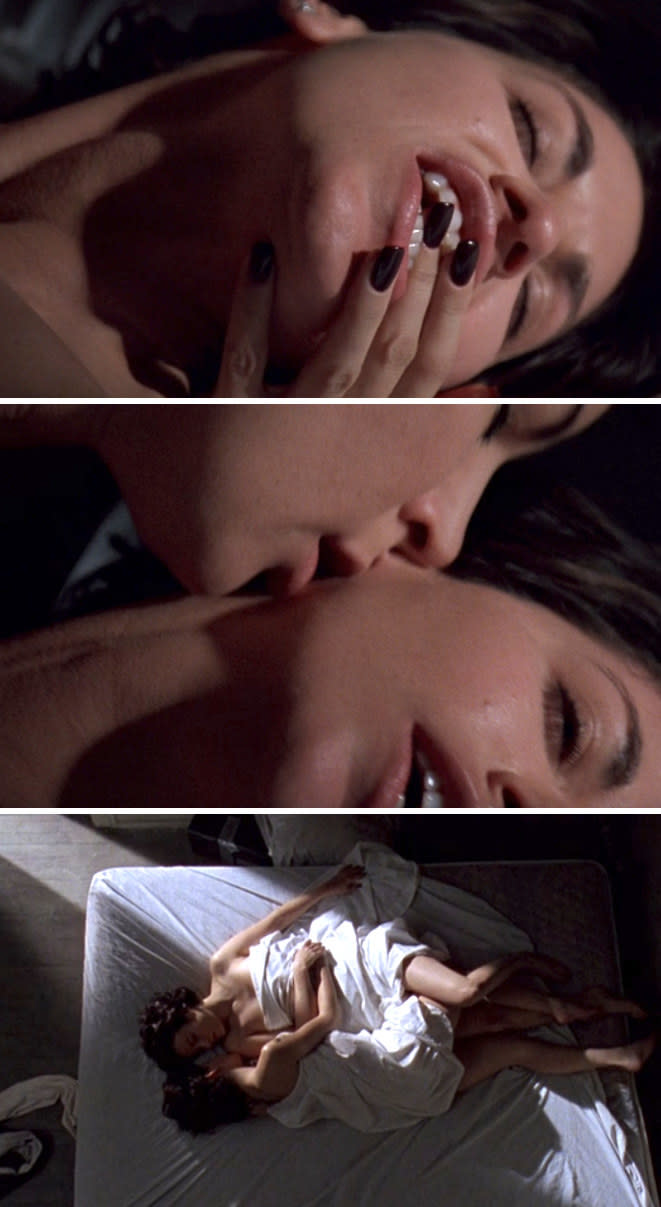 Gina Gershon and Jennifer Tilly's sex scene in "Bound"