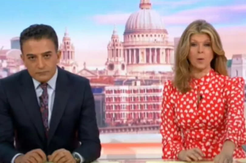 Kate Garraway and Adil Ray paused Good Morning Britain to make the announcement -Credit:ITV