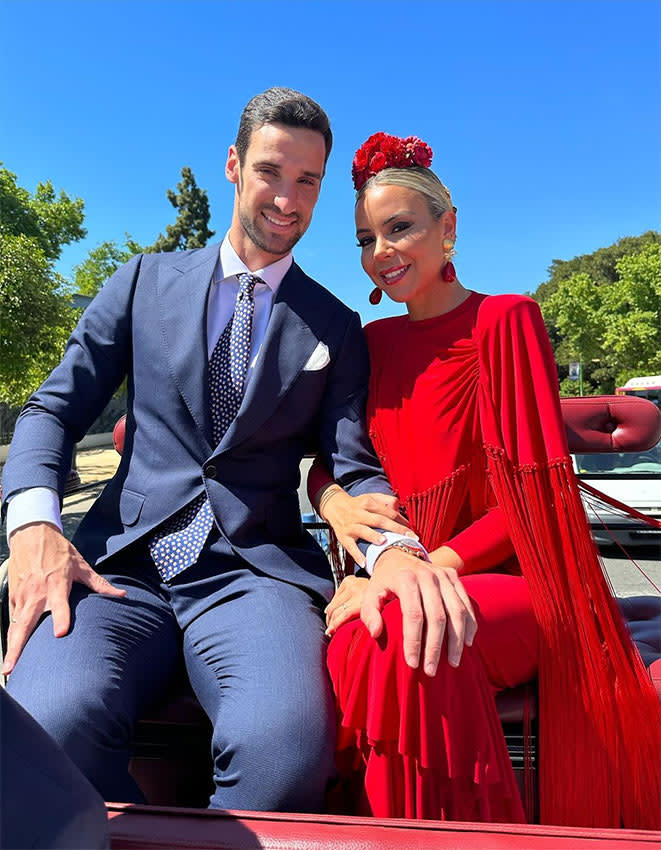 Sergio Rico y su esposa, Alba Silva