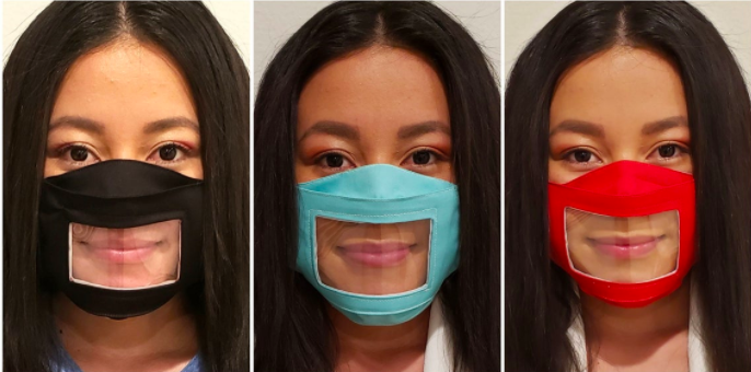 This anti-fog windowpane mask is perfect for lip-reading. (Photo: Etsy)