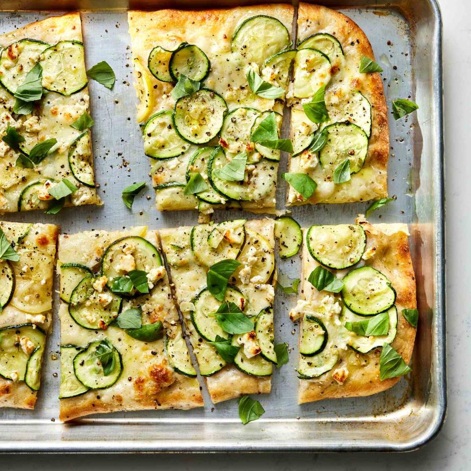 Sheet-Pan Zucchini Pizza