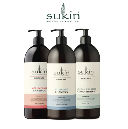 Sukin Shampoo / Conditioner 1L bundle set. (PHOTO: Lazada)