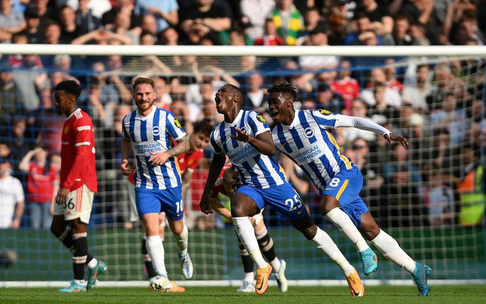 Moises Caicedo celebrates his goal - Mike Hewitt/Getty Images