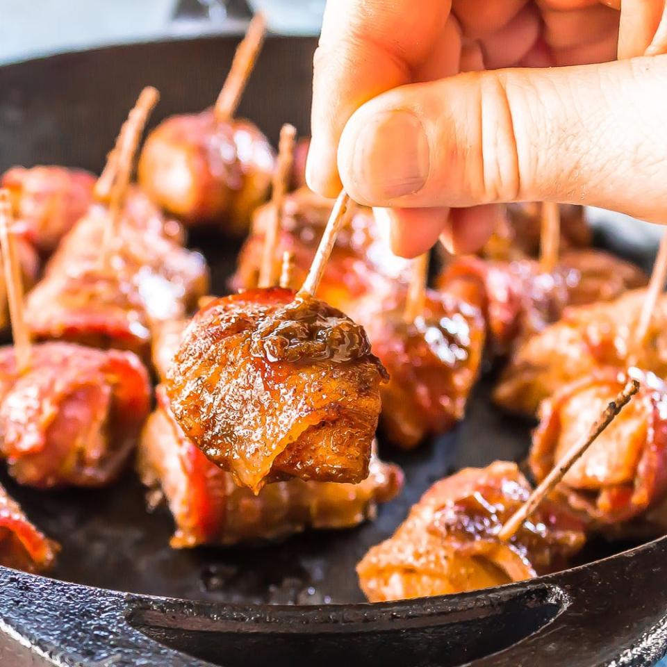 Keto Bacon Brown Sugar Chicken Bites