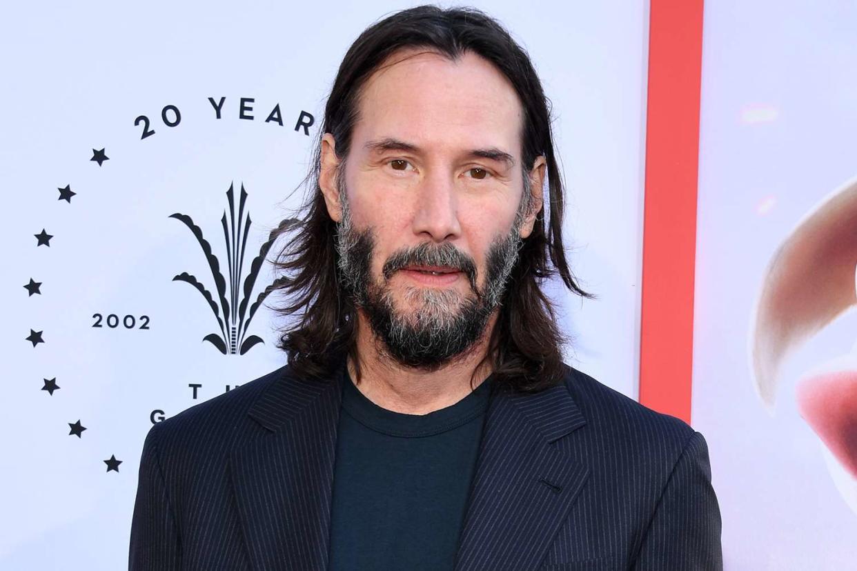 Keanu Reeves attends a special screening of Warner Bros. "DC League of Super Pets" at AMC The Grove 14 on July 13, 2022 in Los Angeles, California.