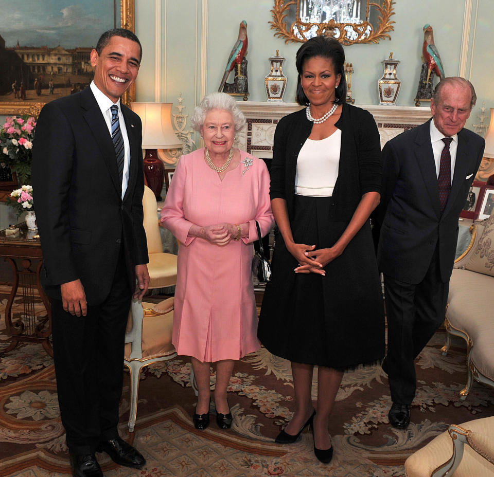 The royals with Barack and Michelle Obama in 2009 (Picture: PA)