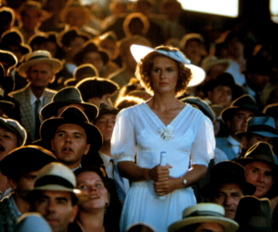 Glenn Close is lit like an angel in this scene from 'The Natural' (Photo: Courtesy Everett Collection)