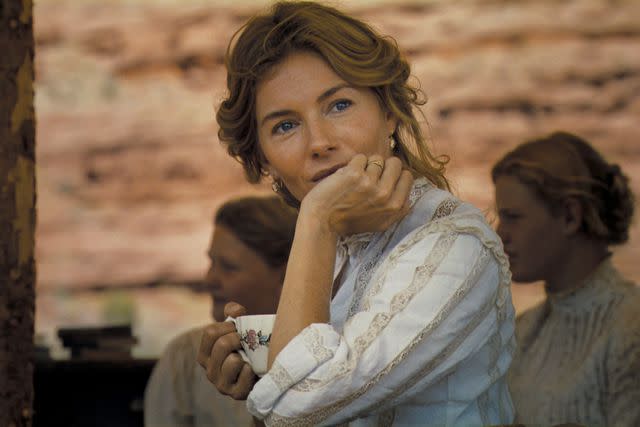 <p>Warner Bros. Pictures</p> Sienna Miller in "Horizon: An American Saga"