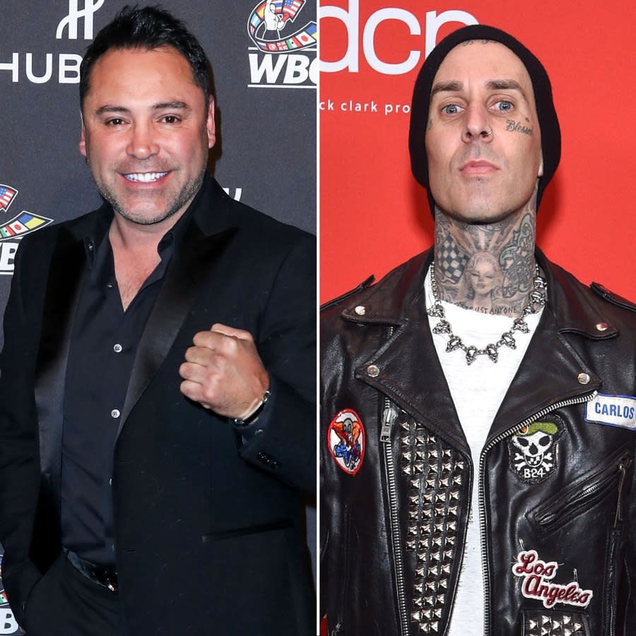 Oscar De La Hoya Addresses Claim Travis Barker Raised Atiana