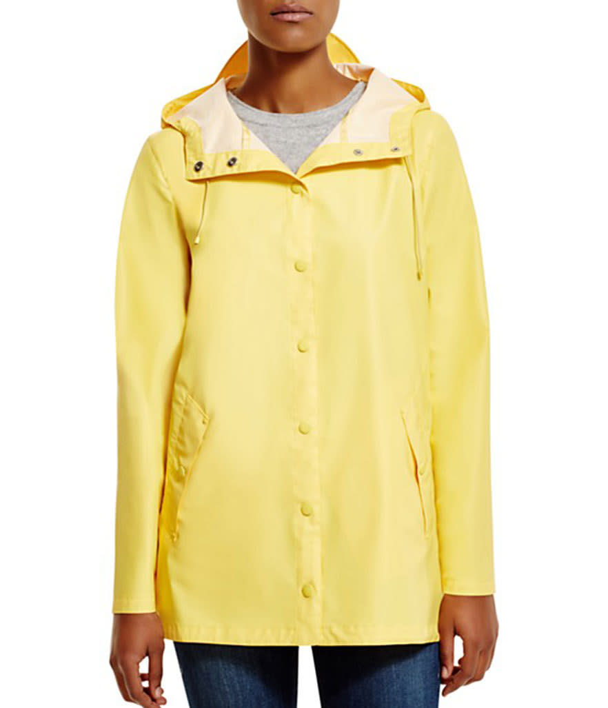 Cole Haan Water-Repellent Hooded Raincoat